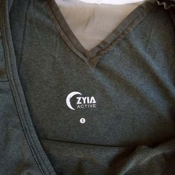 Forrest Green Zyia tank with sheer detail small - Picture 2 of 3